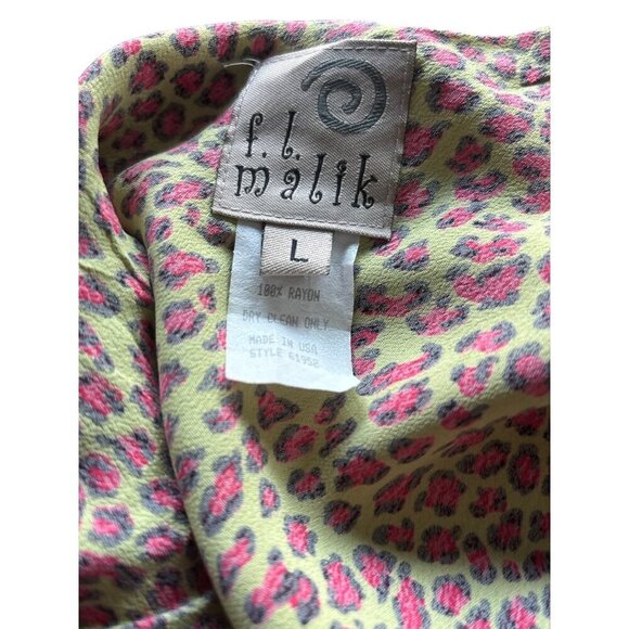 F.J. Malik Women's Sleeveless Floral Animal Print Top - Picture 6 of 6